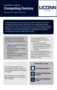 Screenshot of Expenditure Guidance: Computing Devices job aid