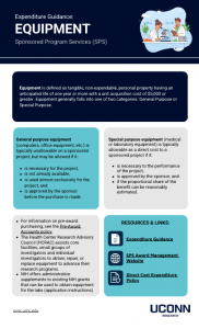 Screenshot of Expenditure Guidance: Equipment job aid