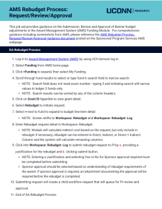 Screenshot AMS Rebudget Process job aid